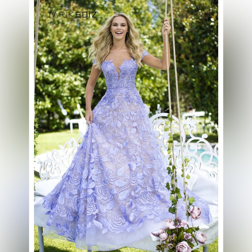 Tarik Ediz 50500 Purple Prom or Pageant Gown Size 6